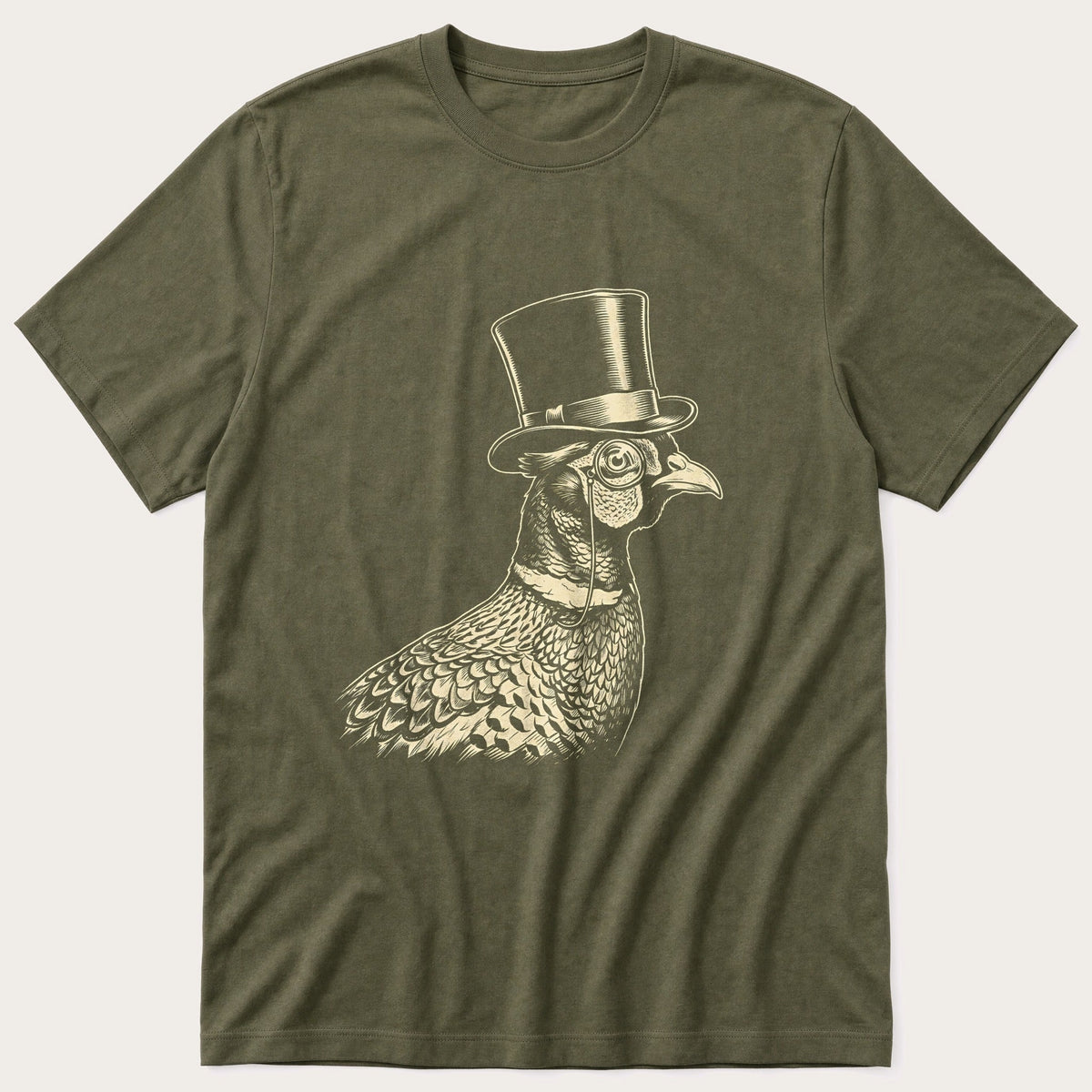 Posh Pheasant 4 — Olive T-Shirt