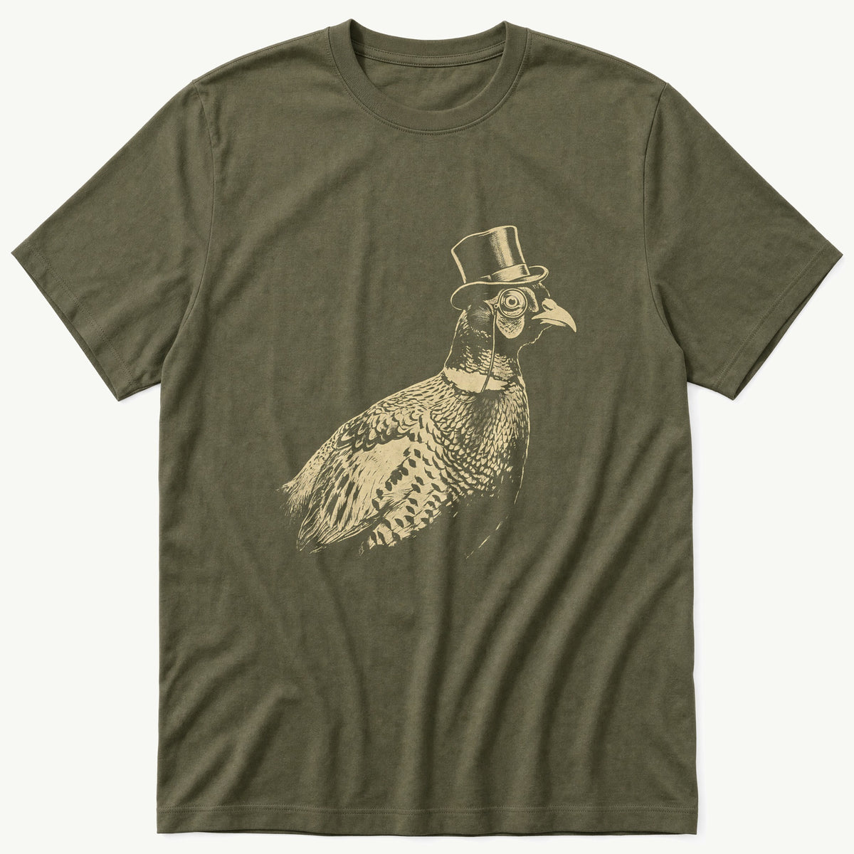 Posh Pheasant 6 — Olive T-Shirt