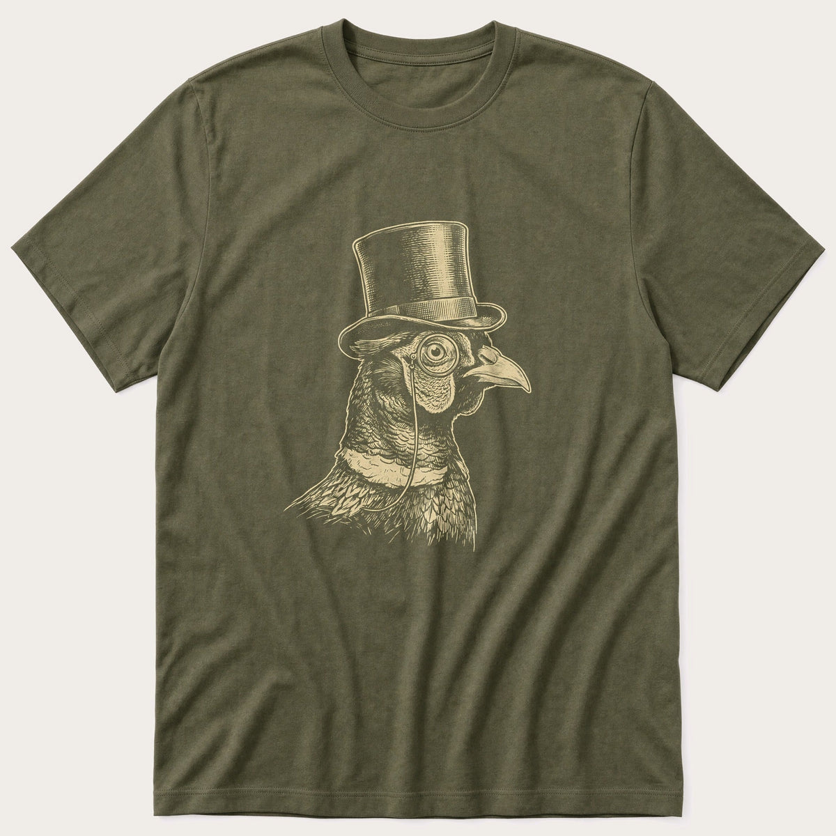 Posh Pheasant 8 — Olive T-Shirt