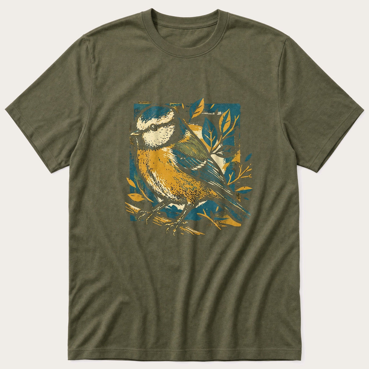 Print BlueTit — Olive T-Shirt