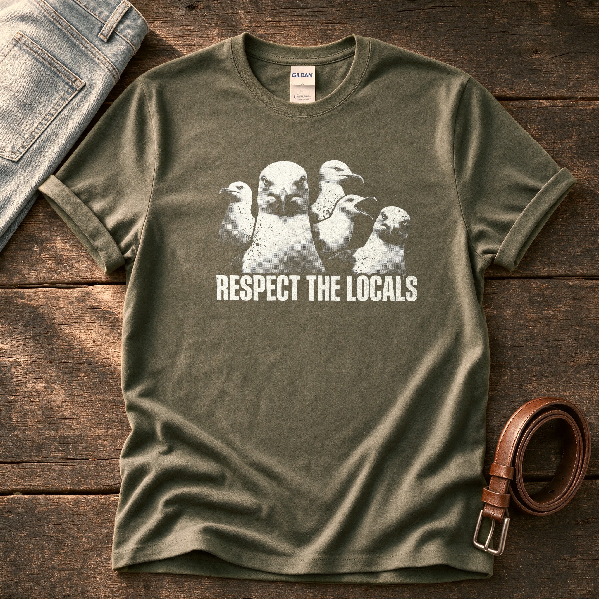 Respect The Locals 11 — Olive Comfort Colors tee