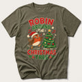 Robin Around The Tree — Olive T-Shirt