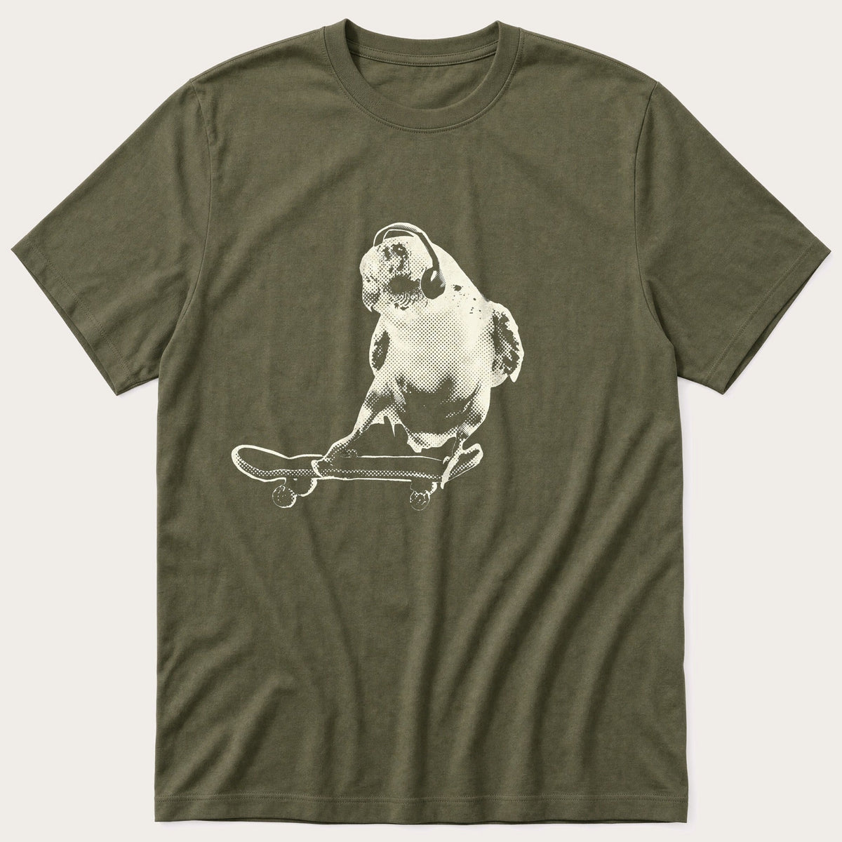 Skater Budgie 99 — Olive T-Shirt