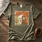 Spaceship Chicken 45 — Olive Comfort Colors tee