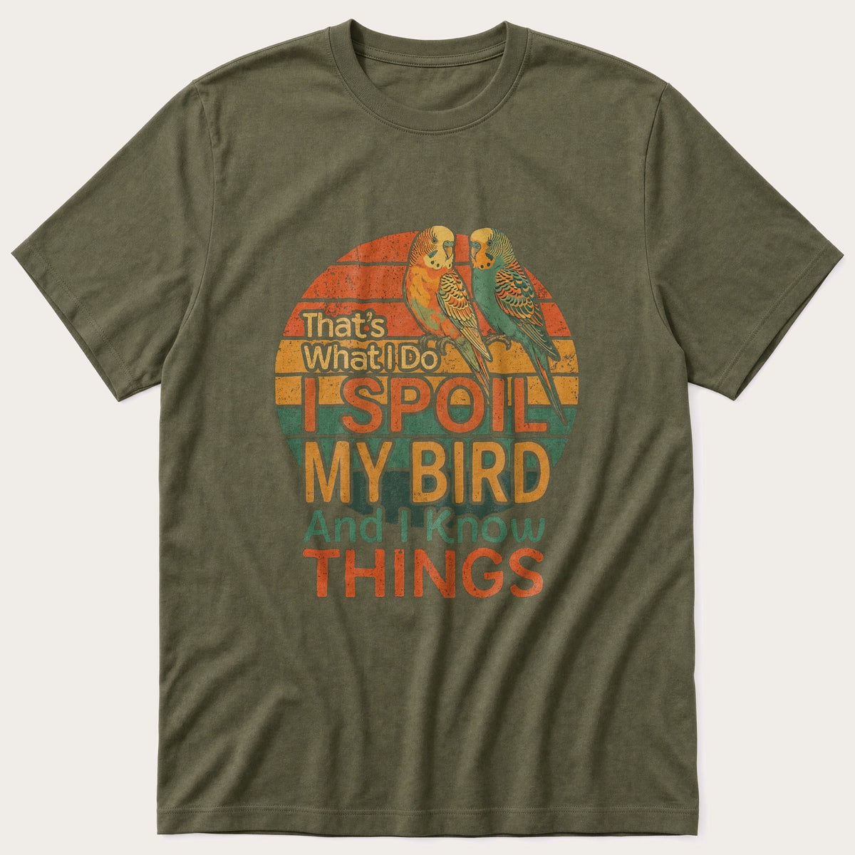 Spoil My Budgies — Olive T-Shirt