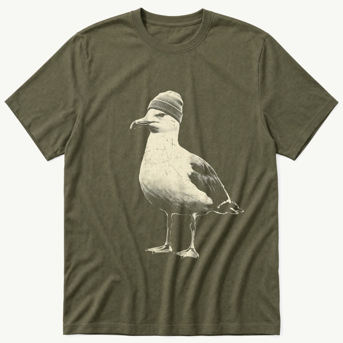 Street Seagull 1 — Olive T-Shirt