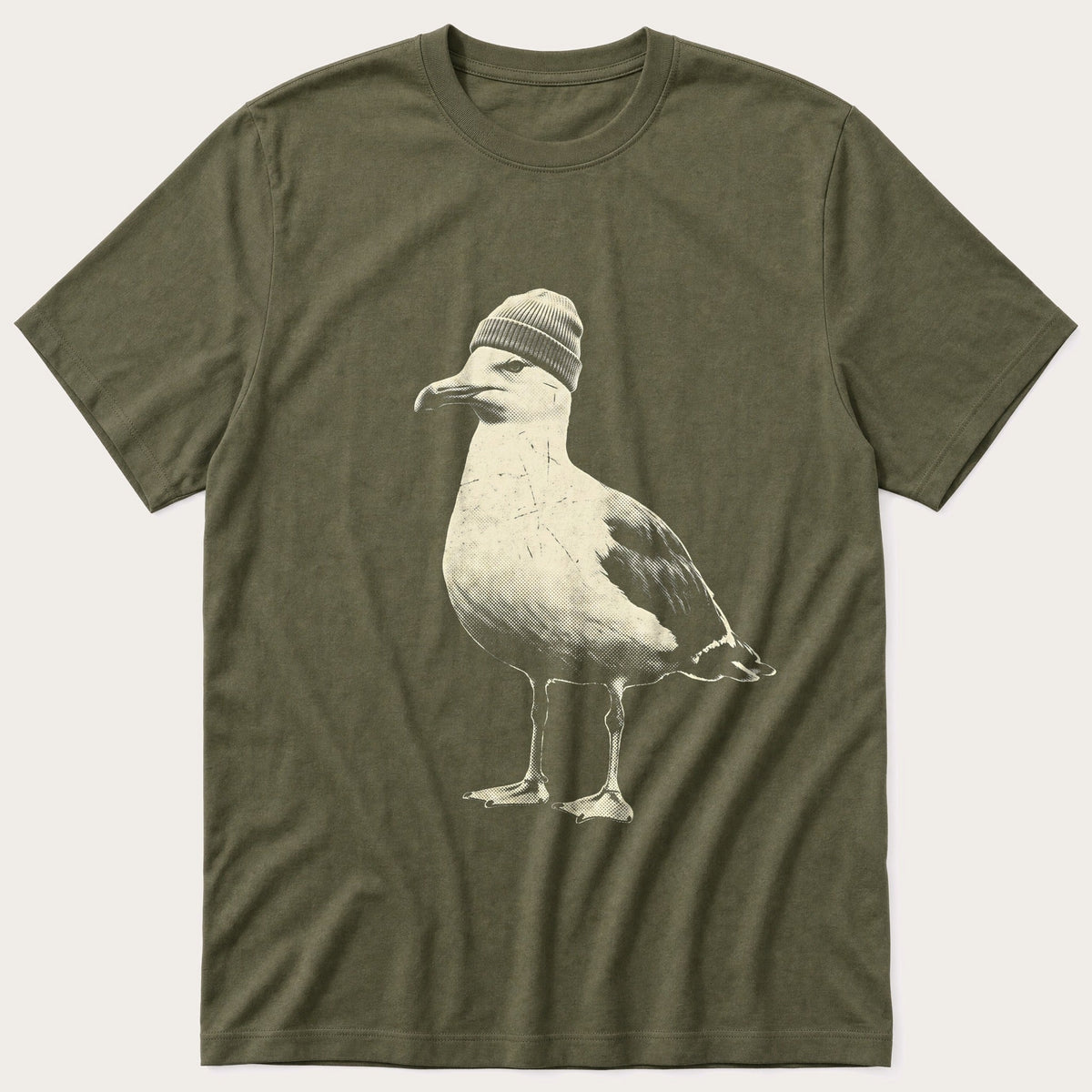 Street Seagull 1 — Olive T-Shirt