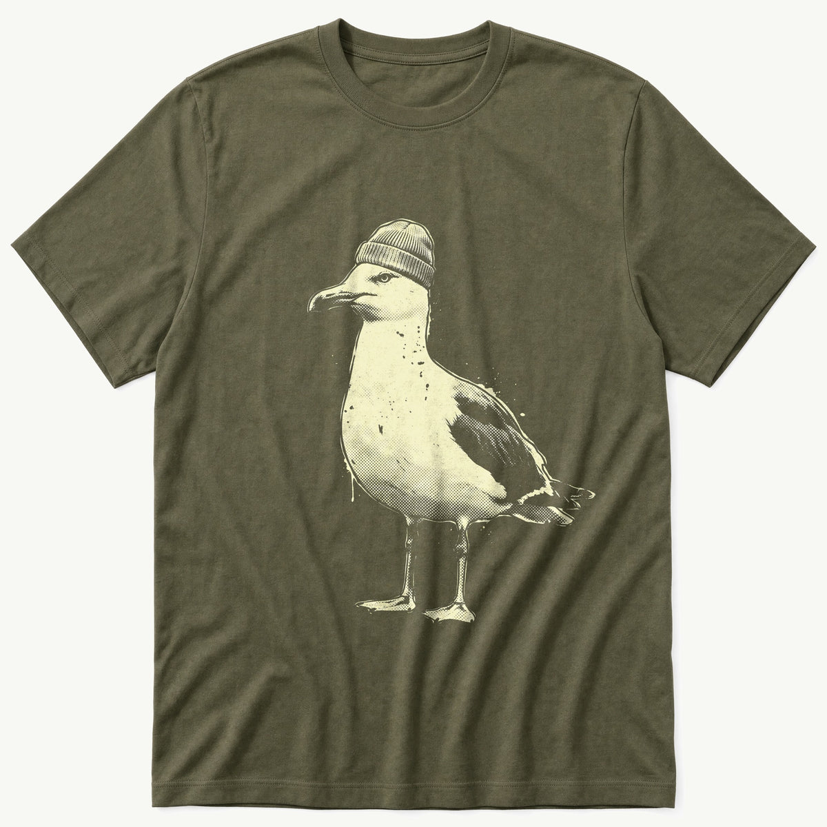 Street Seagull 6 — Olive T-Shirt