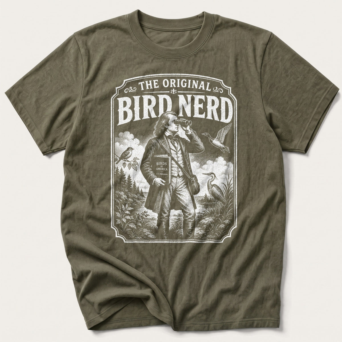 The Original Bird Nerd — Olive T-Shirt