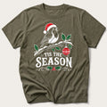 'Tis The Season Robin — Olive T-Shirt