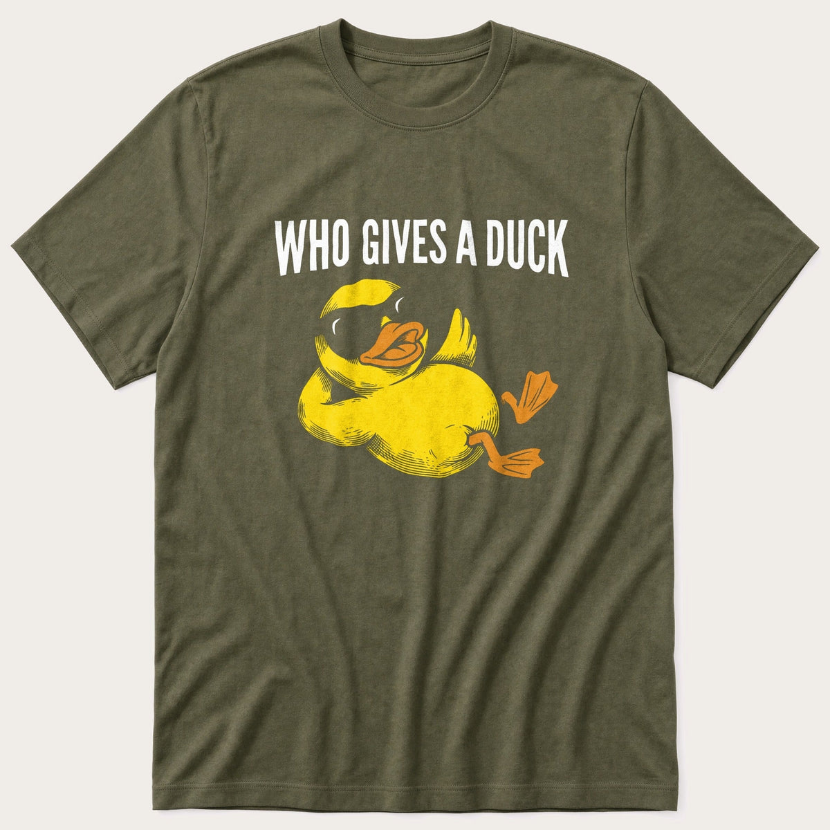 Who Gives A Duck — Olive T-Shirt