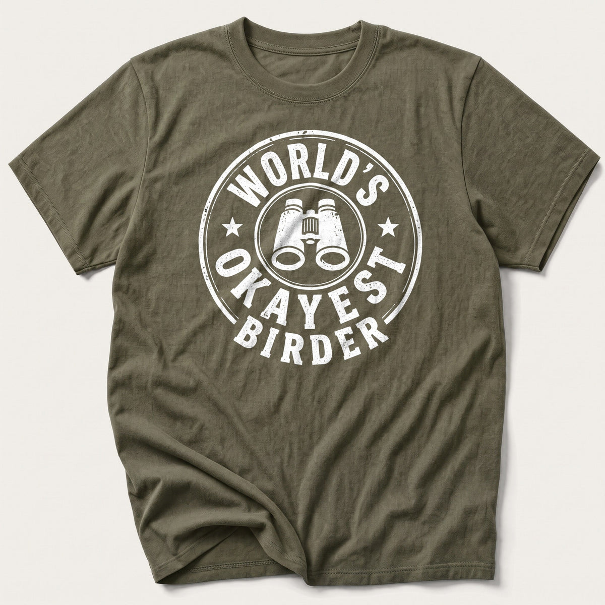 World's Okayest Birder — Olive T-Shirt