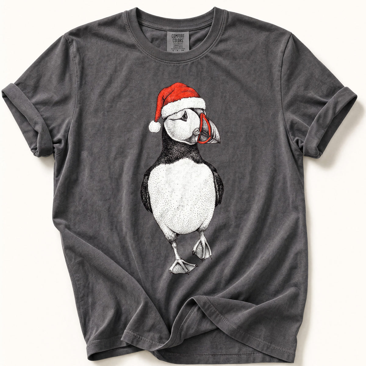 Santa Hat Puffin Comfort Colors® Tee