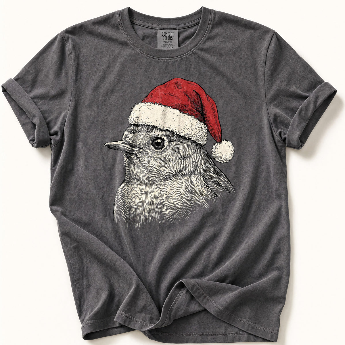 Santa Hat Sparrow Comfort Colors® Tee