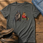 Bat N Robin 11 — Pepper Comfort Colors tee
