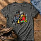 Bat N Robin 44 — Pepper Comfort Colors tee