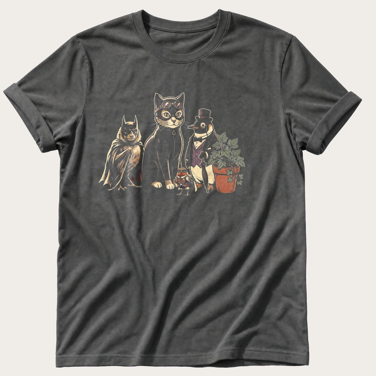 Bat N Robin 55 — Pepper Comfort Colors tee