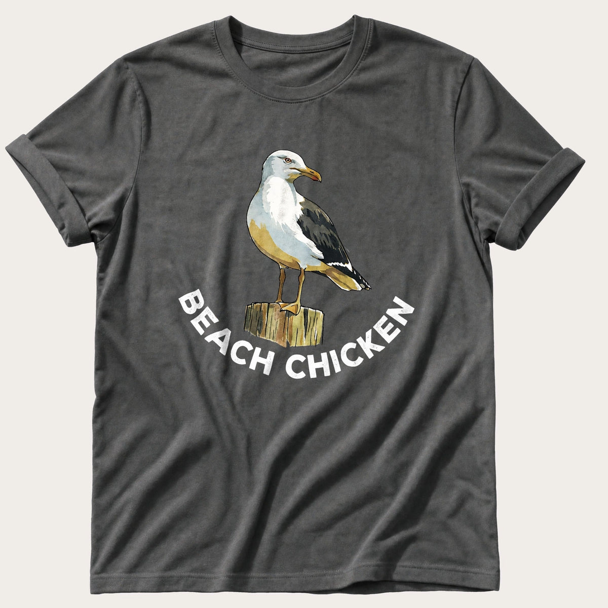 Beach Chicken 12 — Pepper Comfort Colors tee