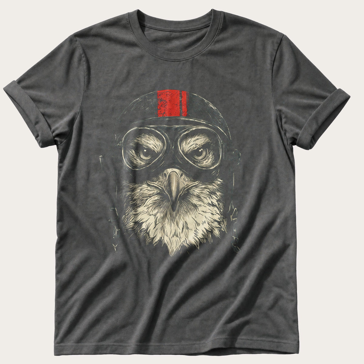 Biker Eagle 3 — Pepper Comfort Colors tee