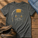 Biker Owl 6 — Pepper Comfort Colors tee