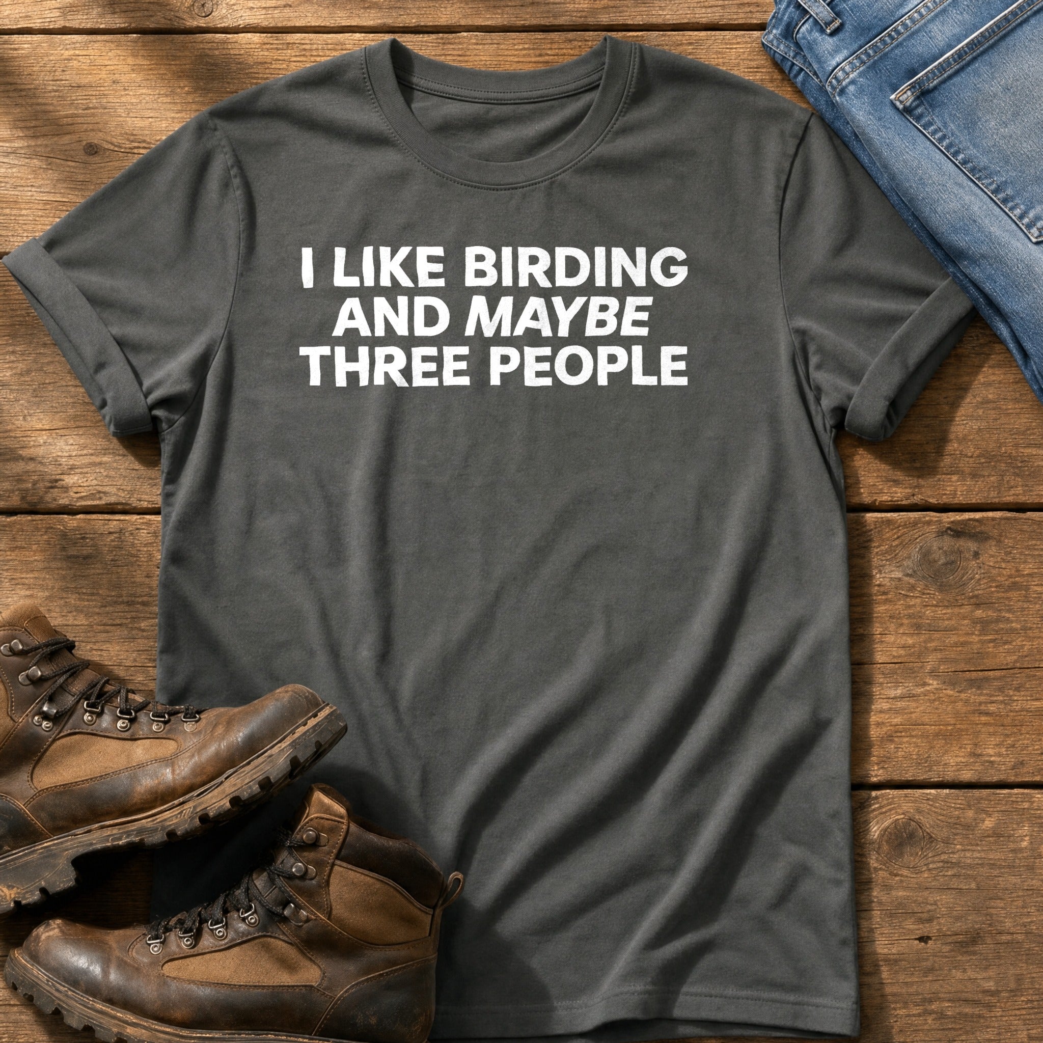 Birding And Maybe 3 People — Pepper Comfort Colors tee