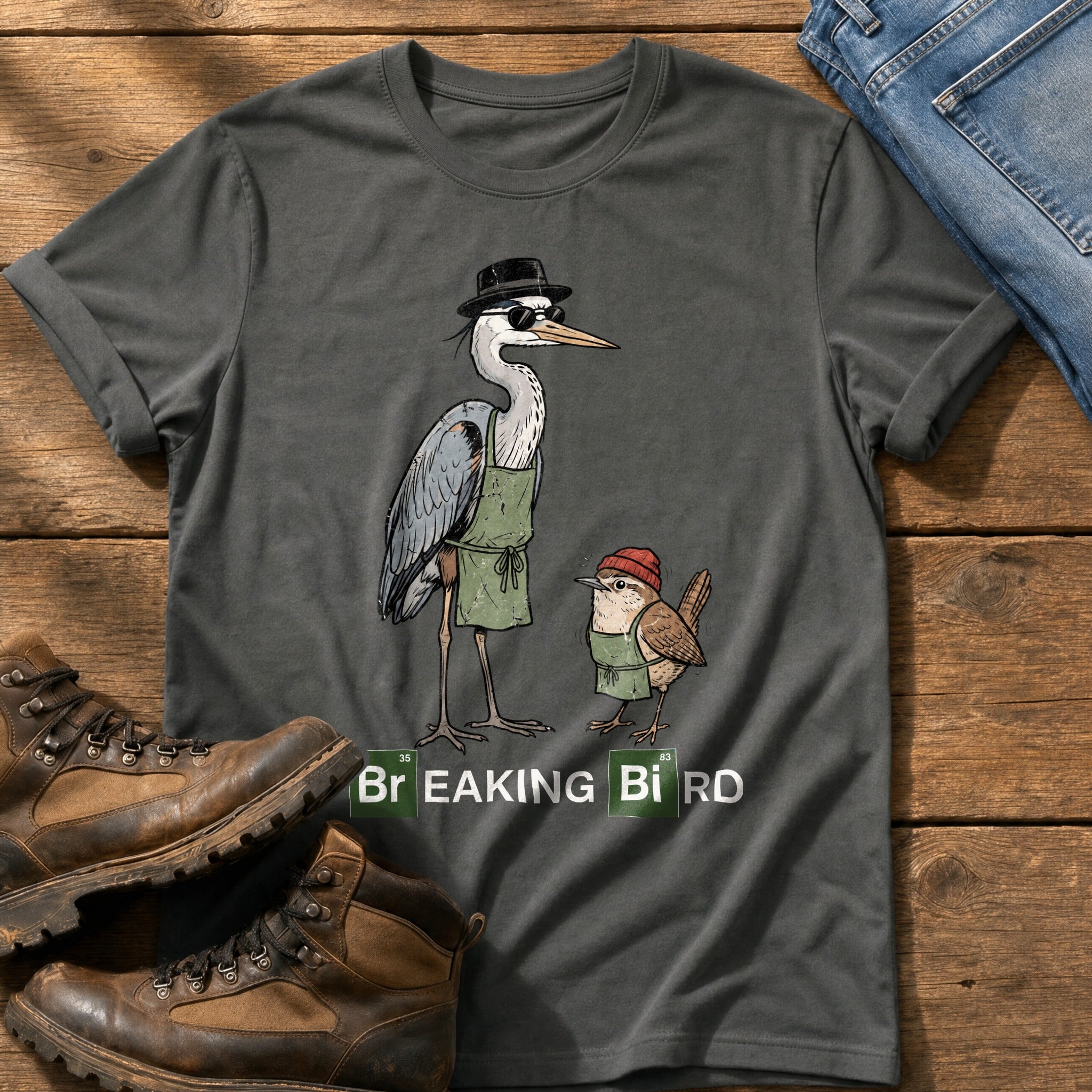 Breaking Bird — Pepper Comfort Colors tee