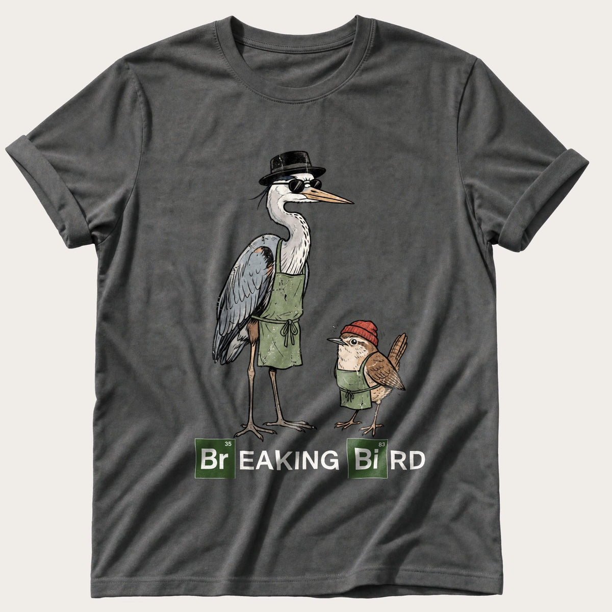 Breaking Bird — Pepper Comfort Colors tee