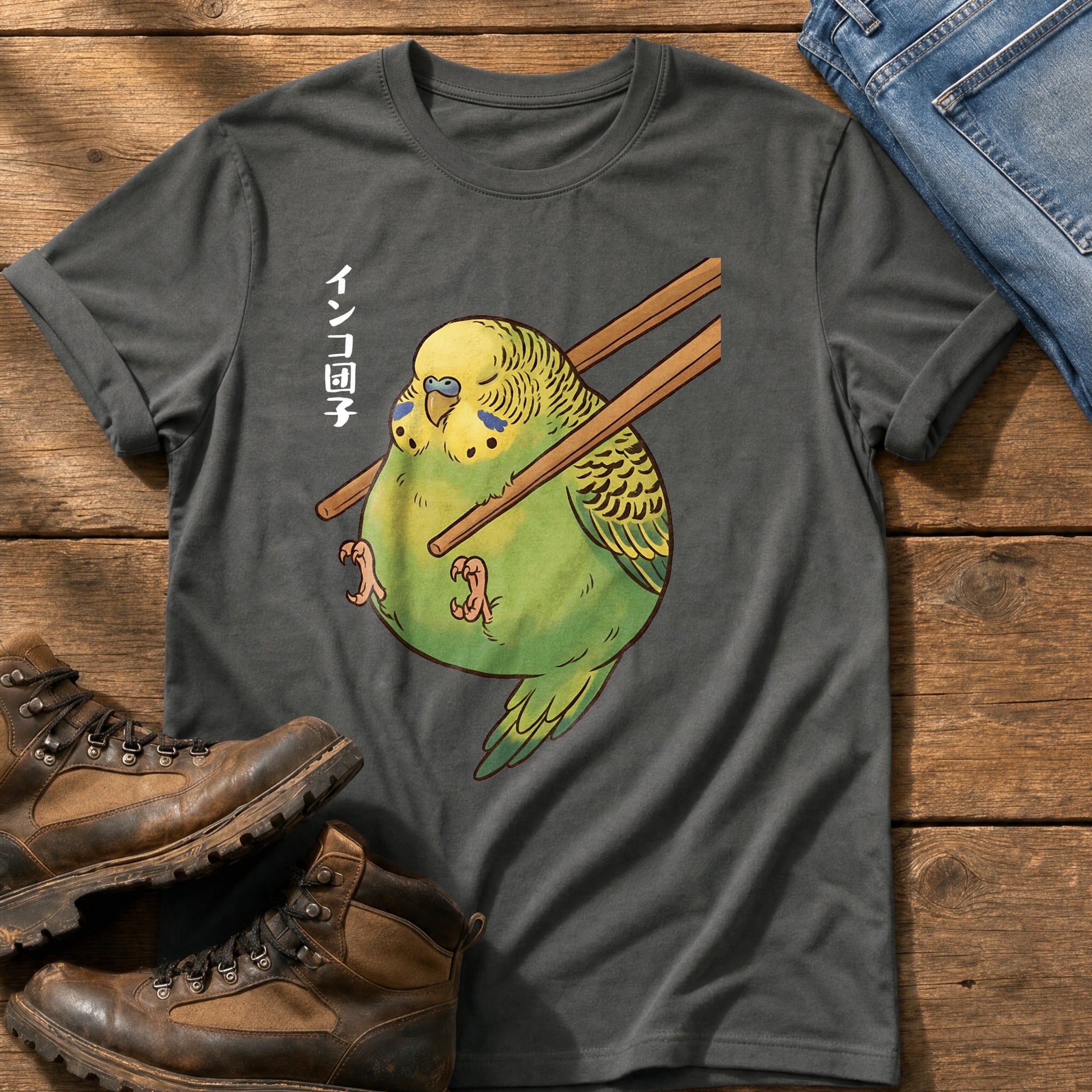 Budgie Dumpling — Pepper Comfort Colors tee