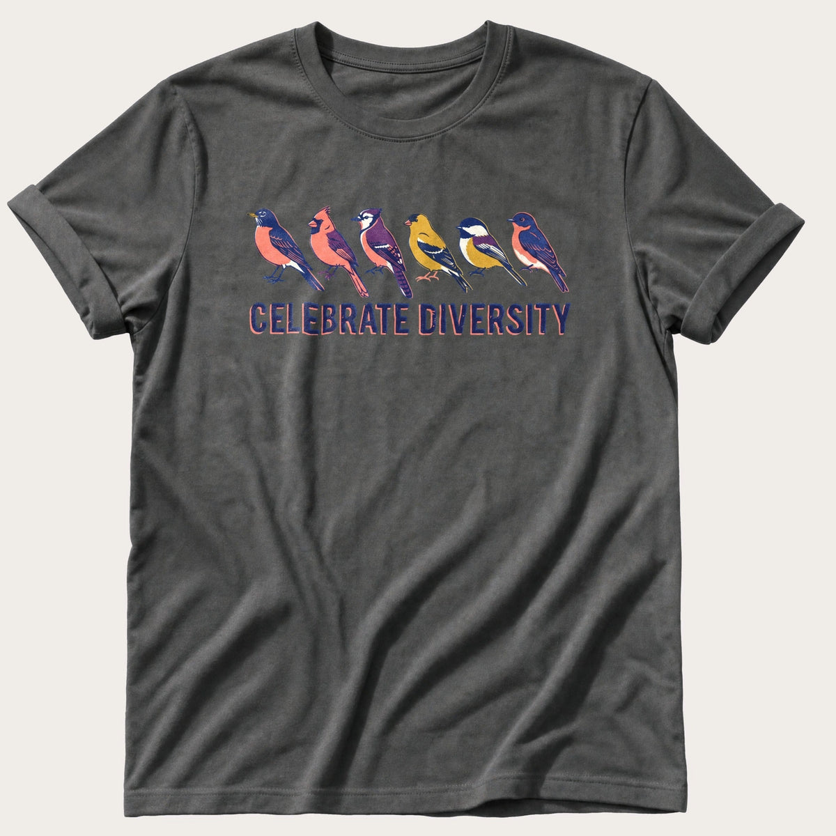 Celebrate Diversity Song Birds 3 — Pepper Comfort Colors tee