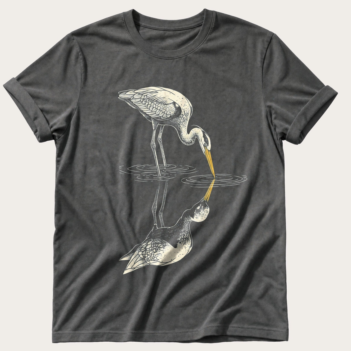Crane Reflections — Pepper Comfort Colors tee