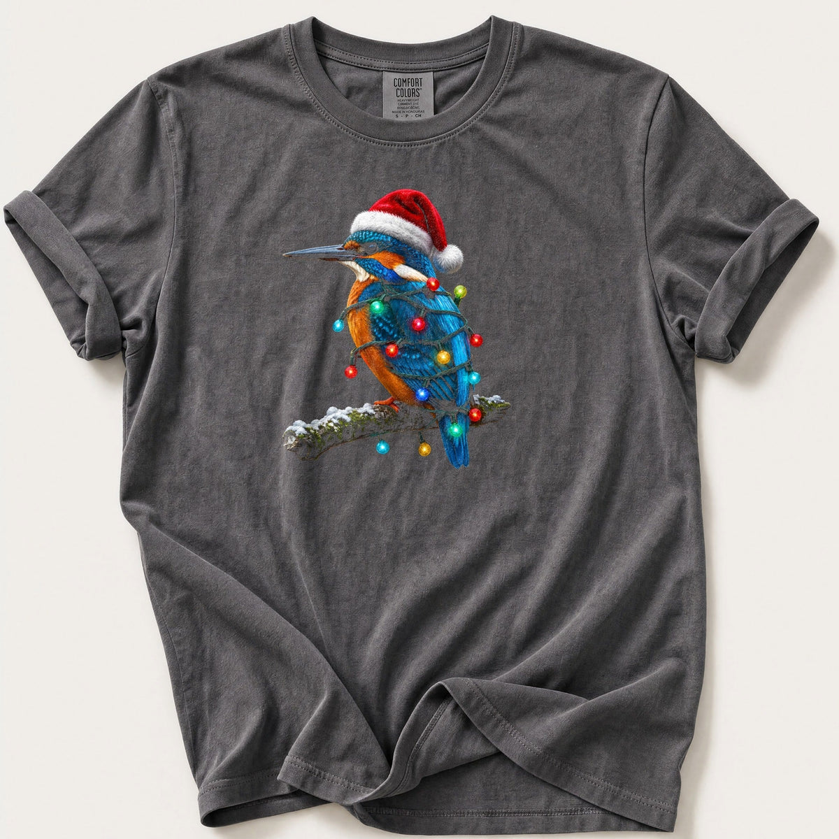 Fairy Light Kingfisher — Pepper Comfort Colors tee