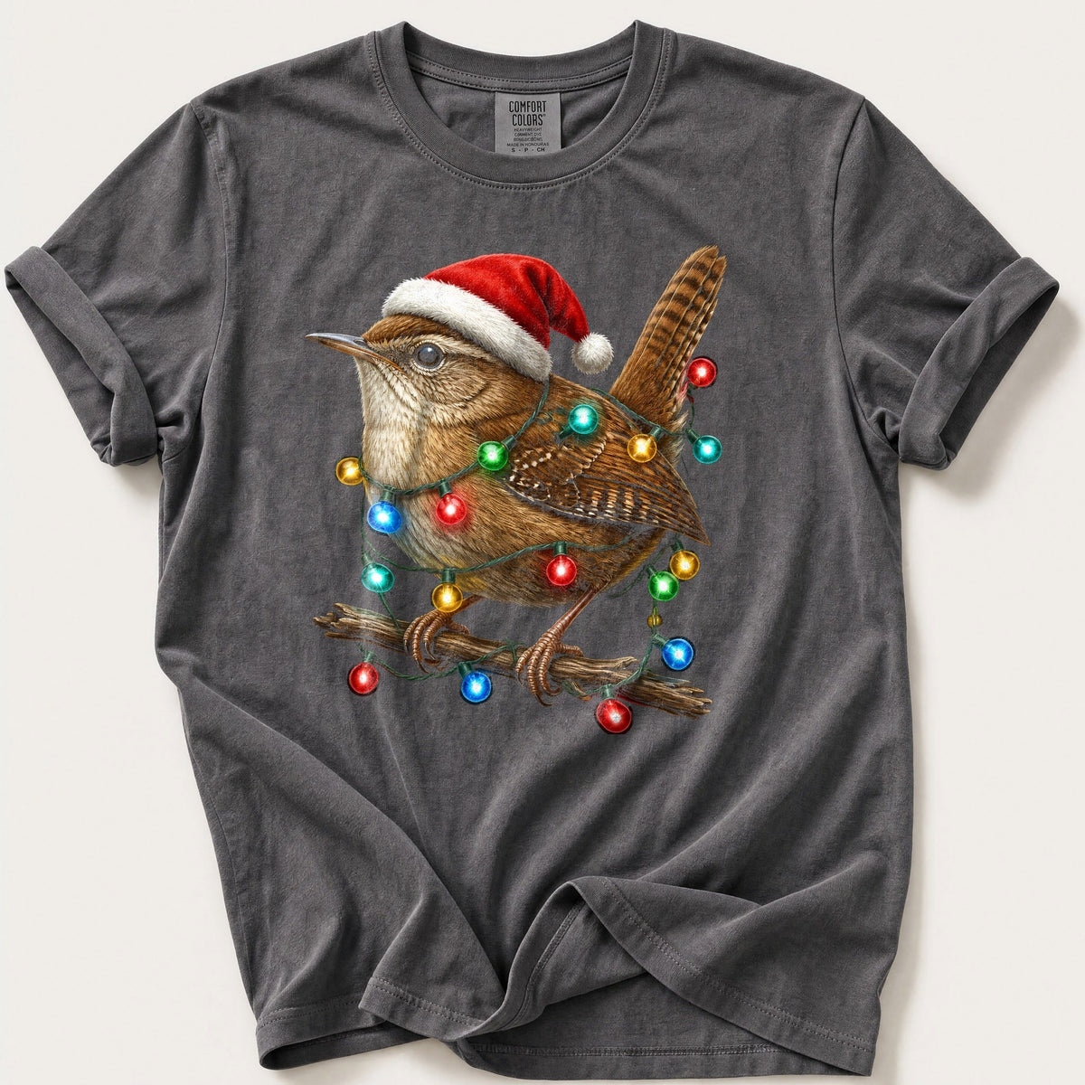 Fairy Light Wren — Pepper Comfort Colors tee