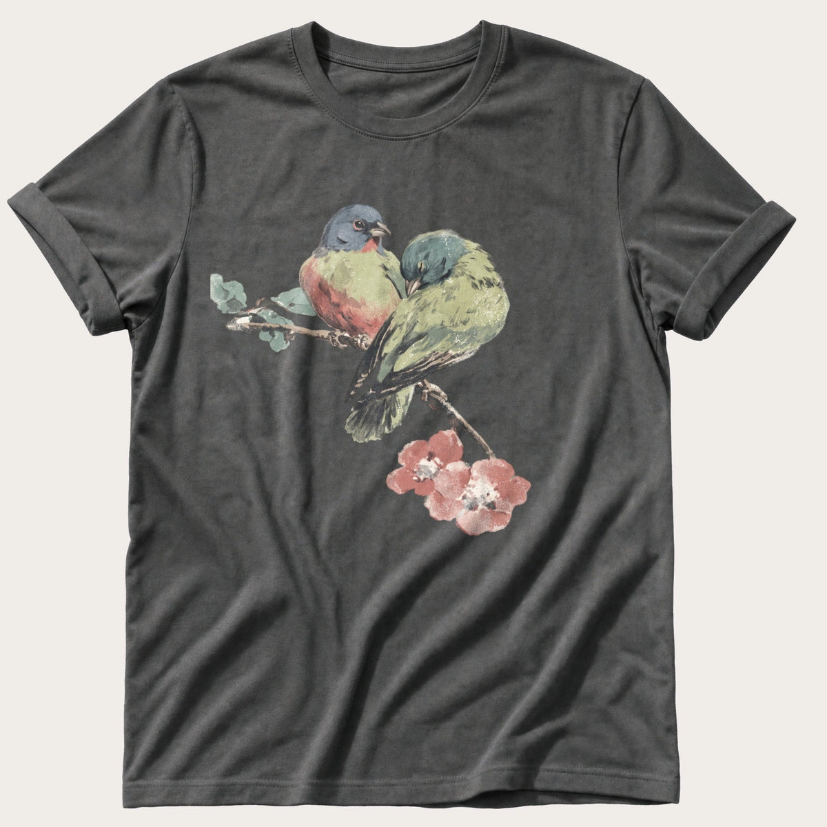 Finches On A Branch — Pepper Comfort Colors tee