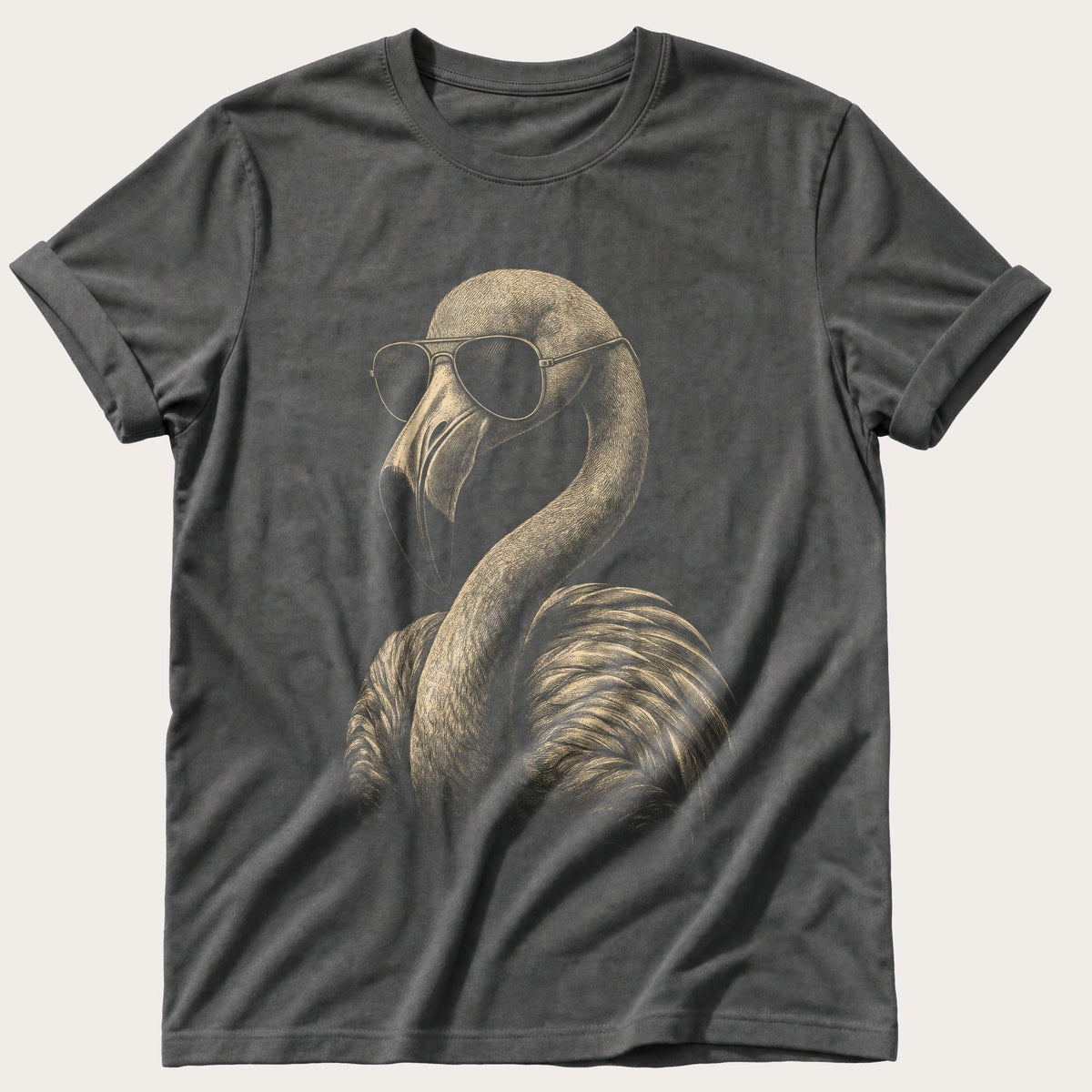 Flamingo In Shades — Pepper Comfort Colors tee