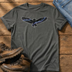 Galaxy owl — Pepper Comfort Colors tee