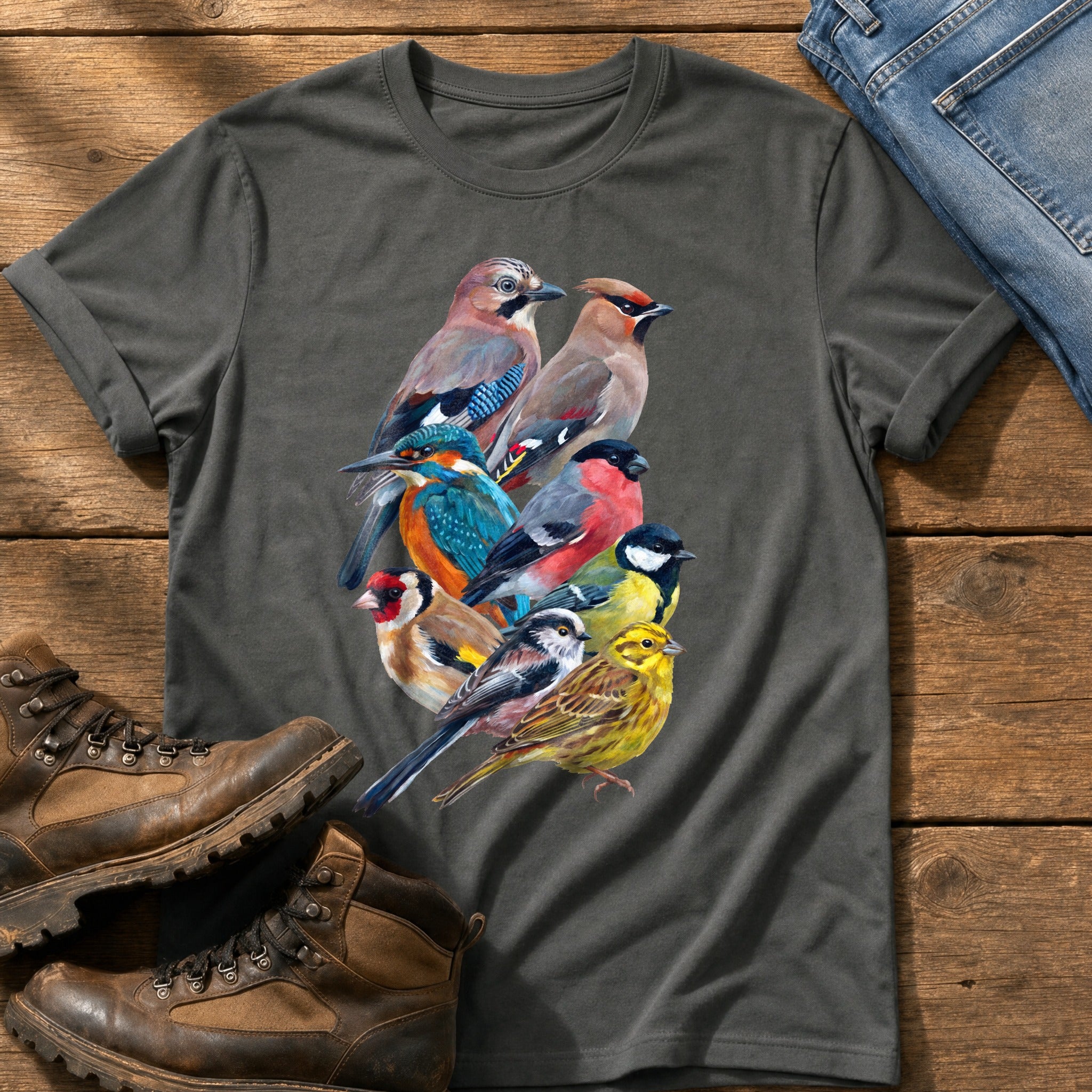 Garden Birds Of Britain — Pepper Comfort Colors tee