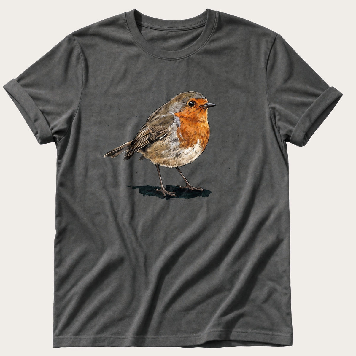 Garden Robin — Pepper Comfort Colors tee