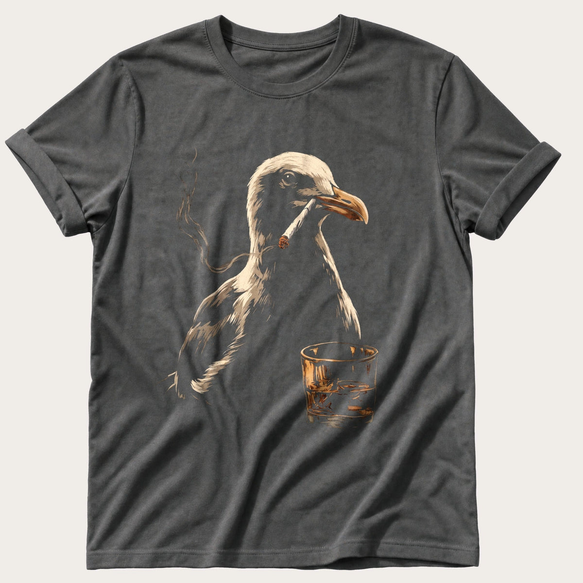 Gull Last Call — Pepper Comfort Colors tee