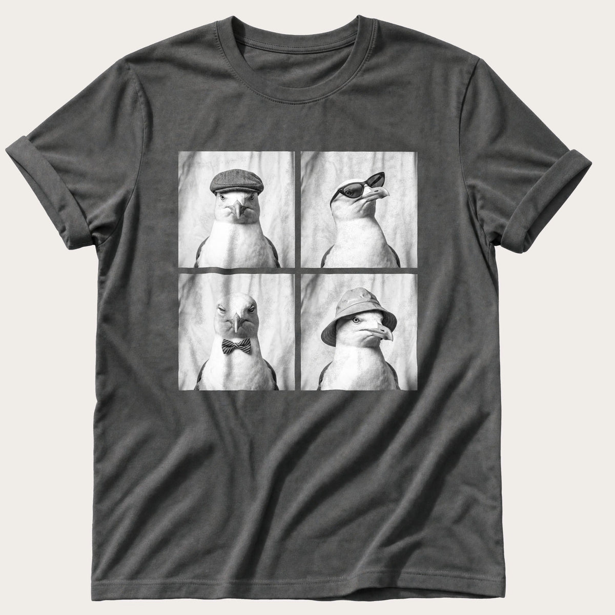 Gull Photo Booth — Pepper Comfort Colors tee