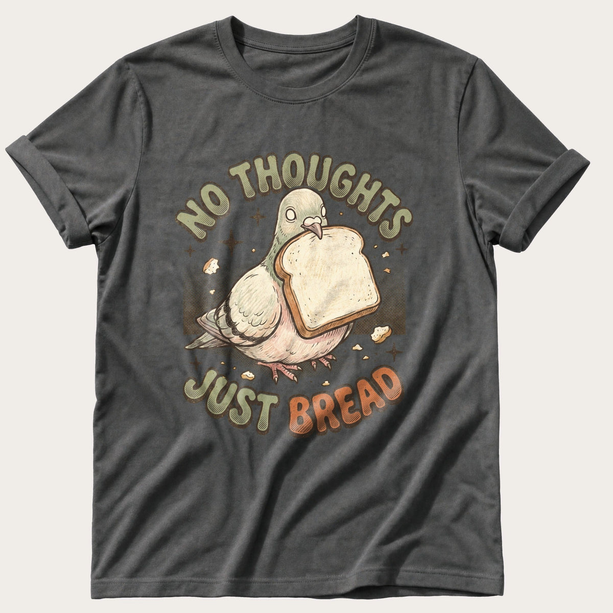 No Thoughts Just Bread — Pepper Comfort Colors tee