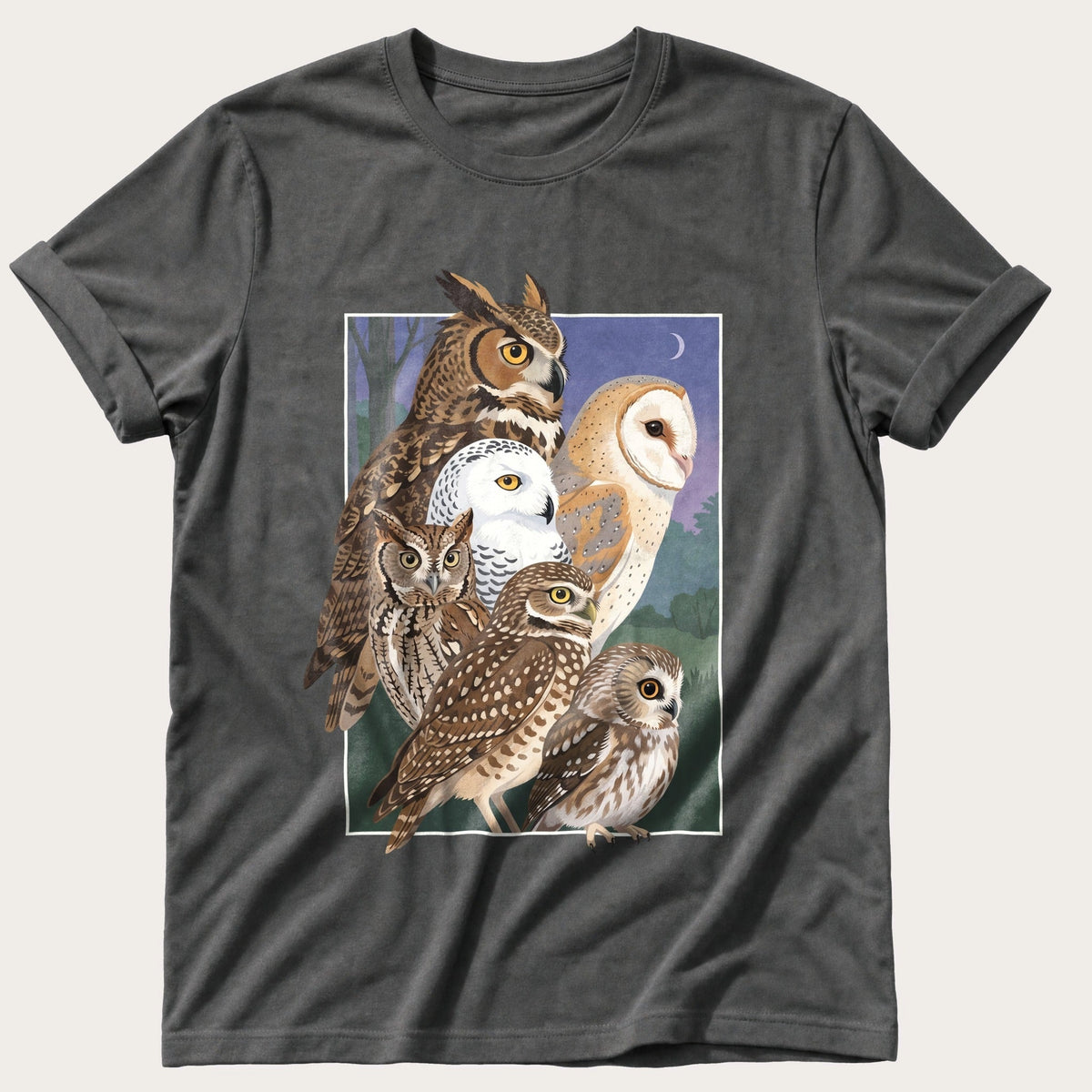 Owl Breeds 22 — Pepper Comfort Colors tee