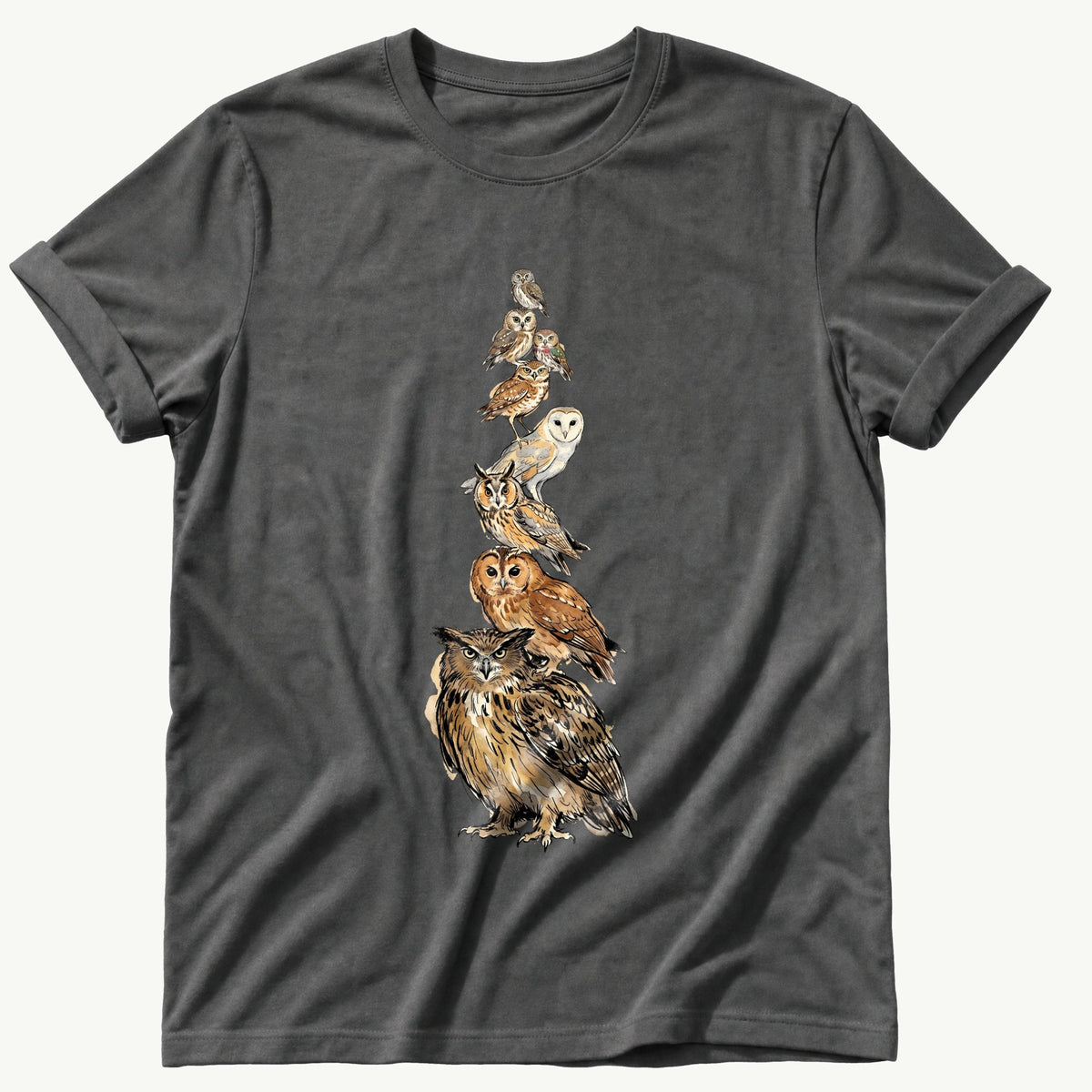 owl-stack — Pepper Comfort Colors tee