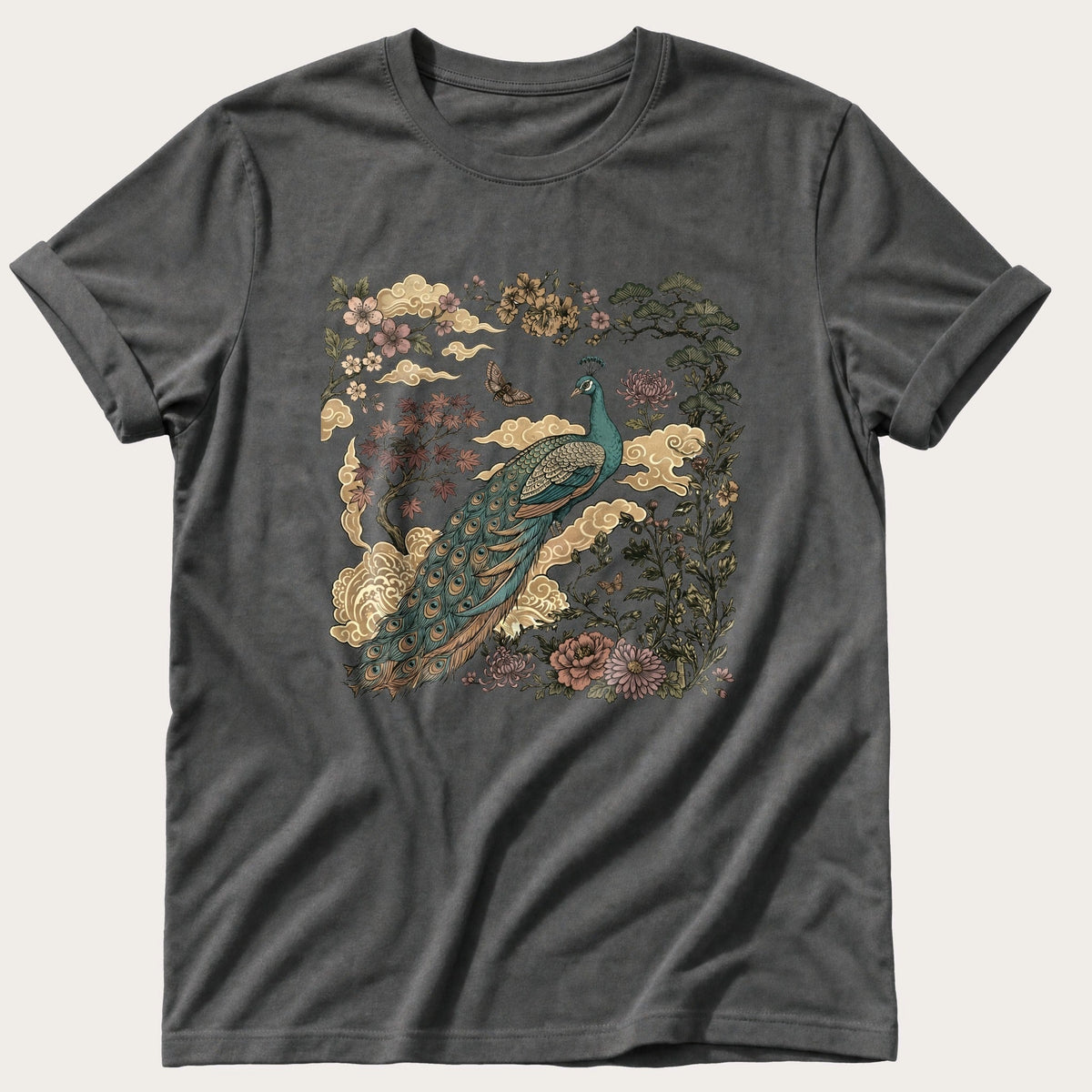 Peacock Murul — Pepper Comfort Colors tee