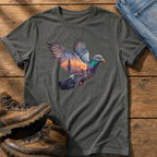 Pigeon Skyline — Pepper Comfort Colors tee