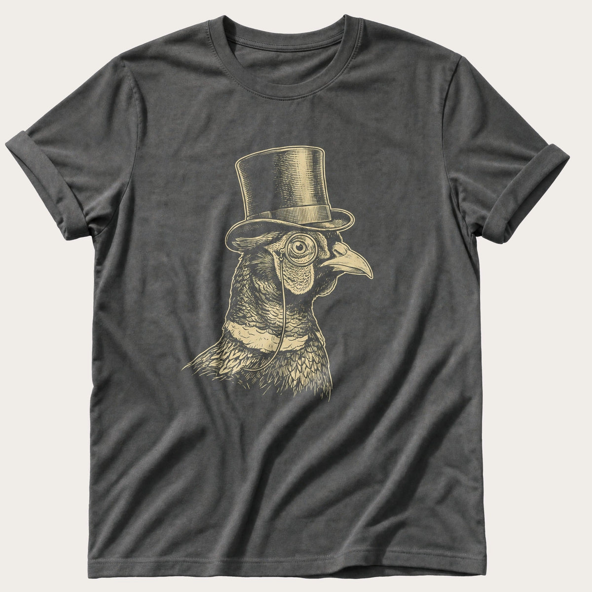 Posh Pheasant 8 — Pepper Comfort Colors tee