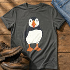 Puffin 22 — Pepper Comfort Colors tee