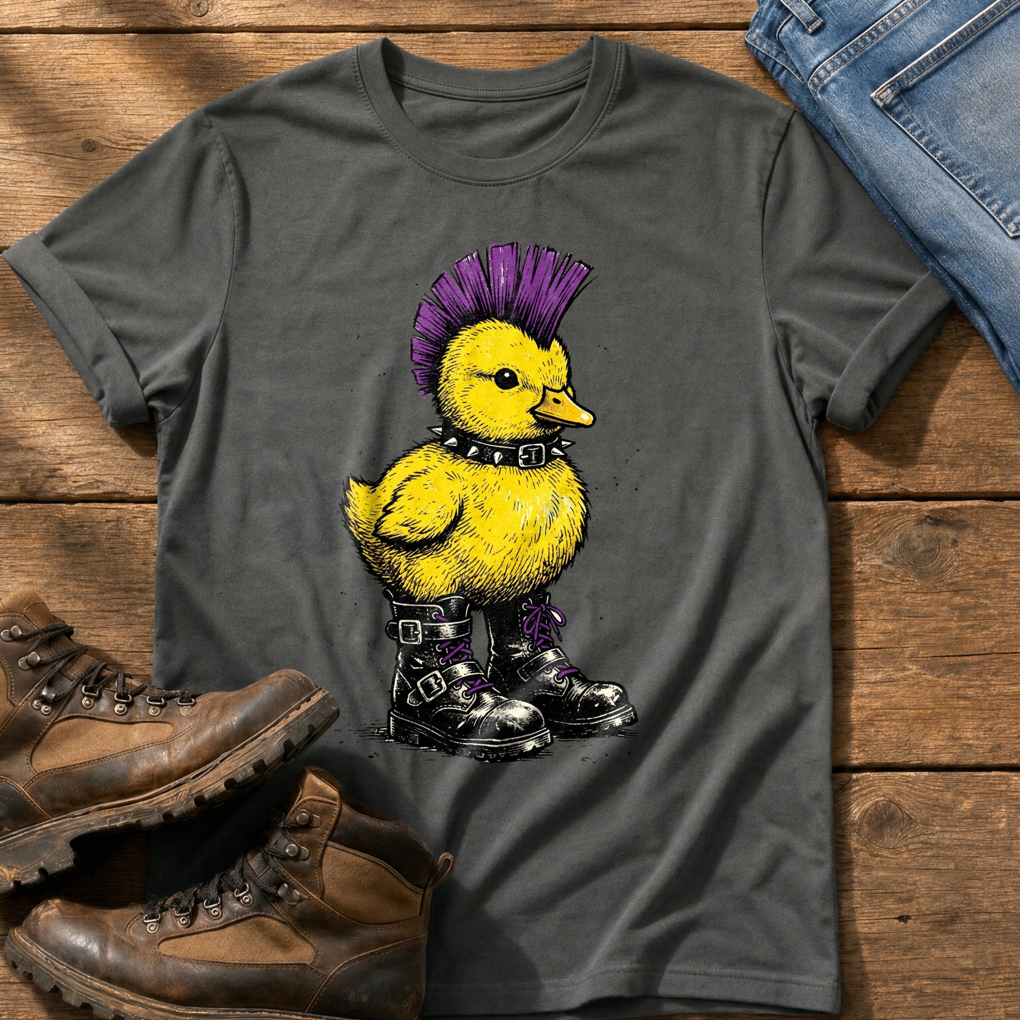 Punk Duck 1 — Pepper Comfort Colors tee