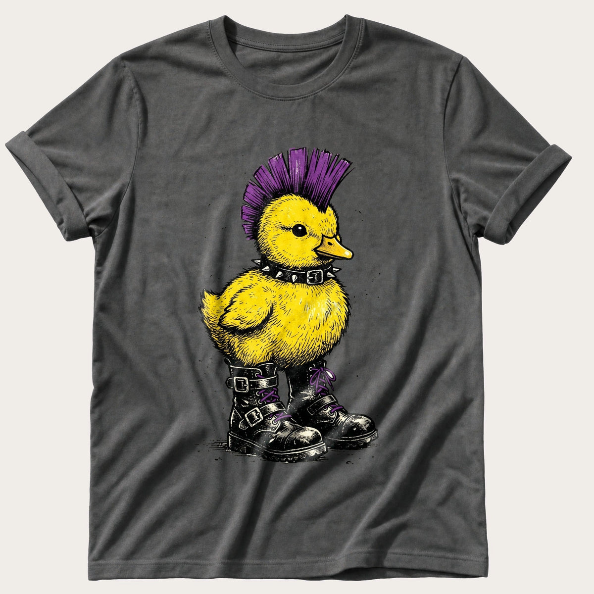 Punk Duck 1 — Pepper Comfort Colors tee
