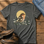Robin Flower Bed — Pepper Comfort Colors tee
