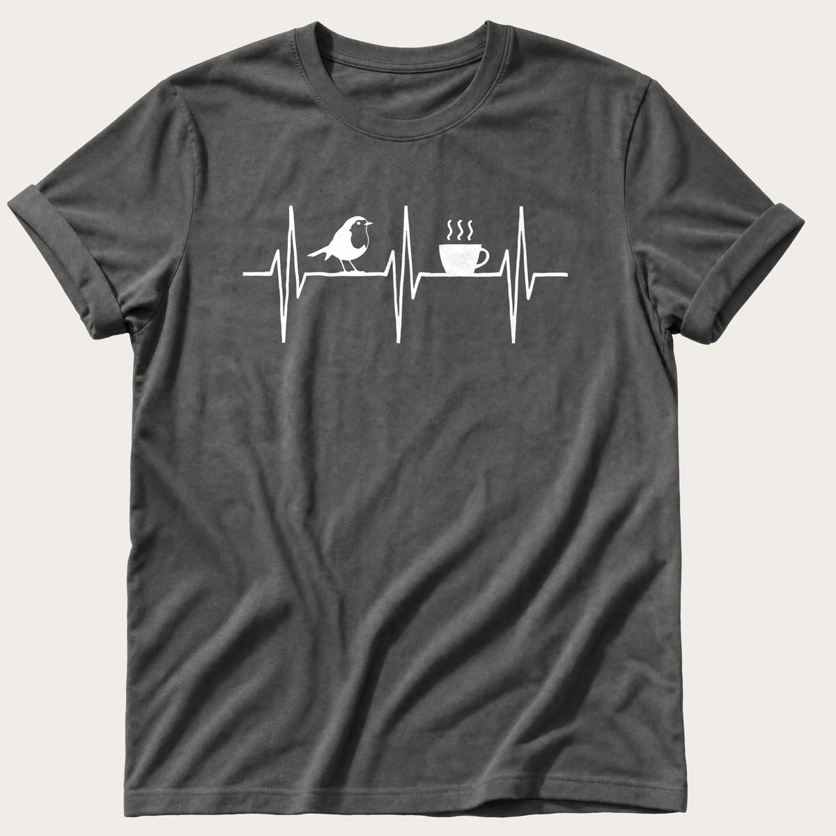 Robin Heart Beat — Pepper Comfort Colors tee